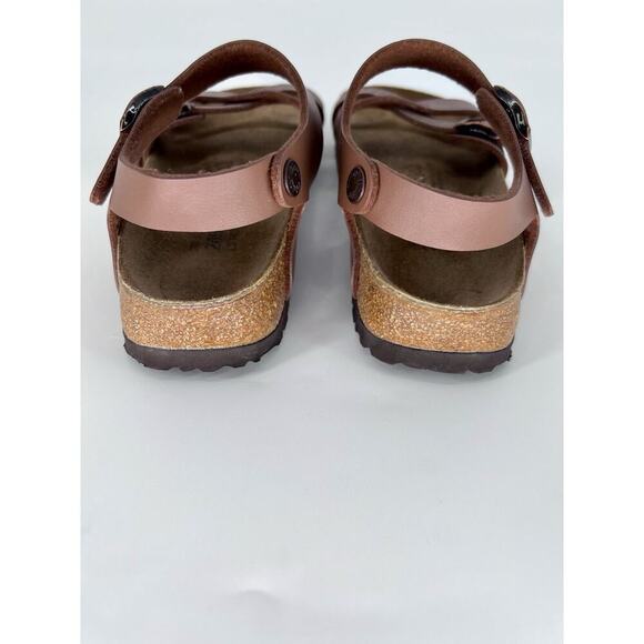 Birki’s Birkenstock Sandals Lillie Brown Plaid Ankle Strap Women Size EU 38 US 7 - Picture 6 of 10